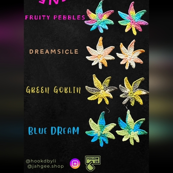 Mary Jane - Maple Leaf - Reefer - Pot - Handmade earrings - Picture 16 of 16